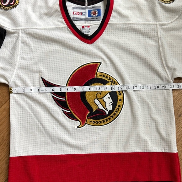 CCM NHL Ottawa Senators Embroidered Vintage 90s Hockey Jersey - Size M - Picture 5 of 15